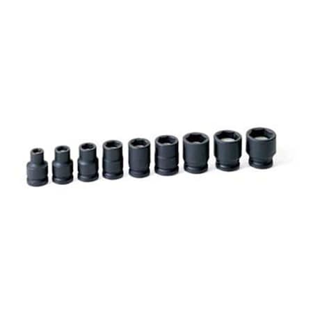 Cool Kitchen 38 in. Drive 9 Pc Magnetic Impact Socket Set CO2571973
